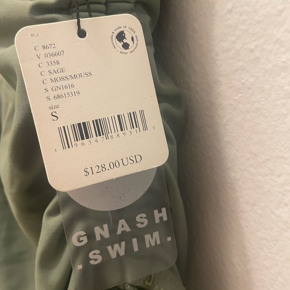 FP Movement Gnash Swim Sage Green One Piece Swimsuit with Adjustable Side Ties - Picture 7 of 7